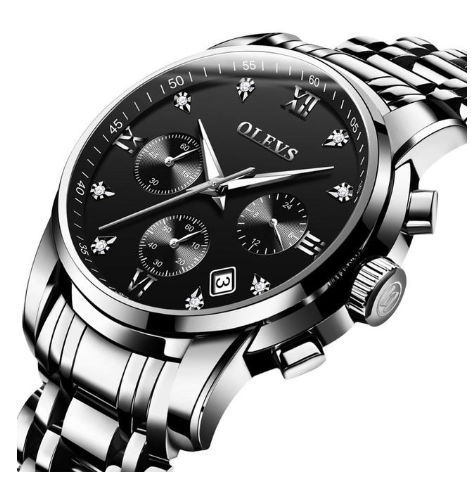 Luxury Brand Men Watches Chronograph Stainless Steel