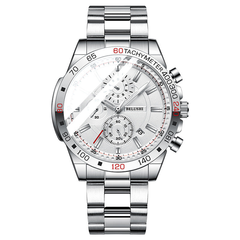 Multifunctional Men's Business Solid Strap Watch Men's Watch Fashion Luminous Watch