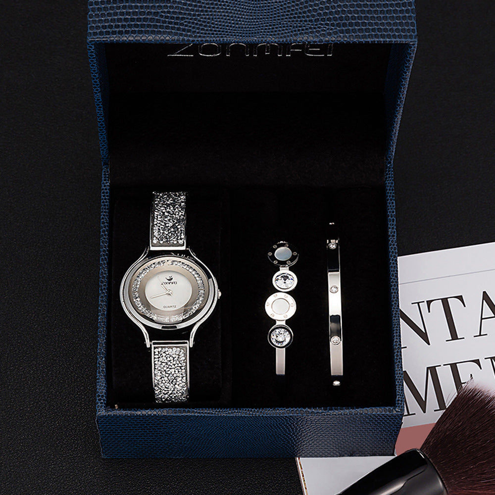 Box Set Watch Stainless Steel Bracelet For Girls