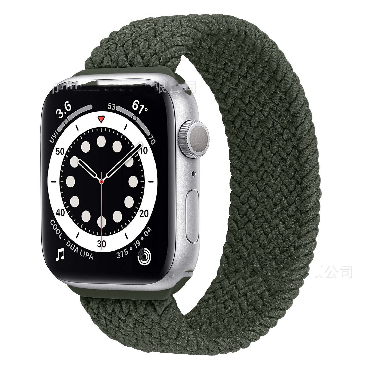 Woven Integrated Silicone Elastic Watch Strap