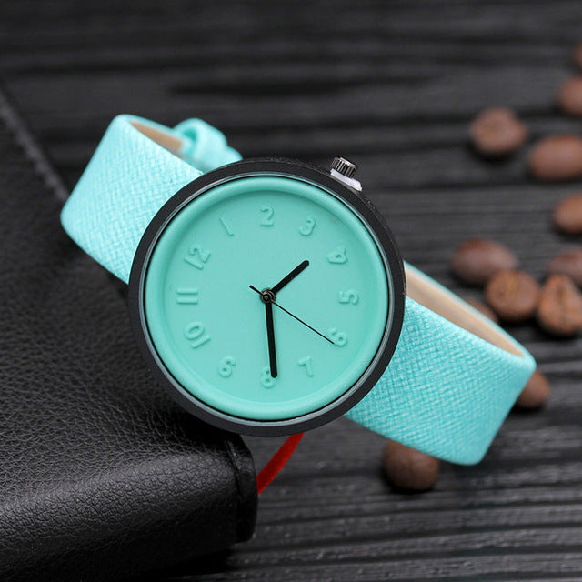 Fashion Women's Watch Leather Ladies Watch Women's Candy Watch