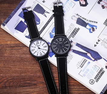 Personality Pattern Female Watch Frosted Belt Fashion Male