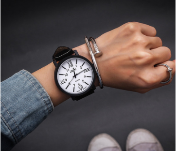 Personality Pattern Female Watch Frosted Belt Fashion Male
