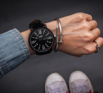 Personality Pattern Female Watch Frosted Belt Fashion Male