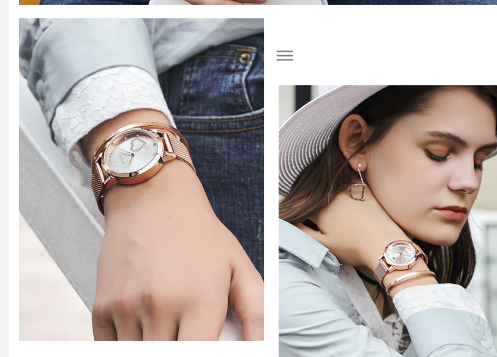 Rose Gold Fashion Leisure Student Quartz Watch