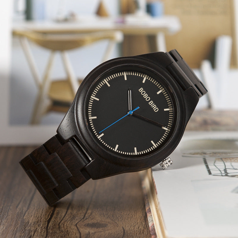 Young Men's Watch Made Of Solid Wood