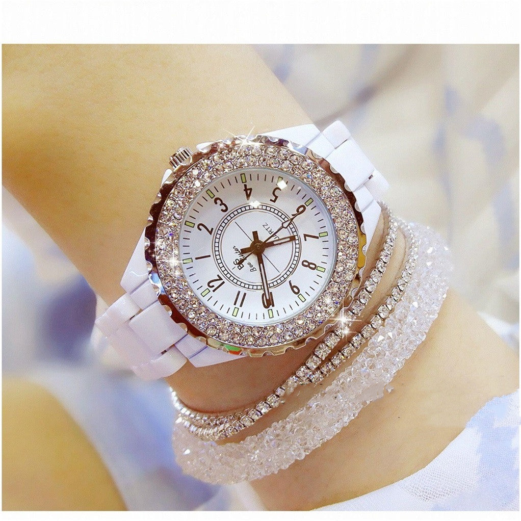 Mechanical Watch Ladies Automatic White Ceramic Student Female Watch