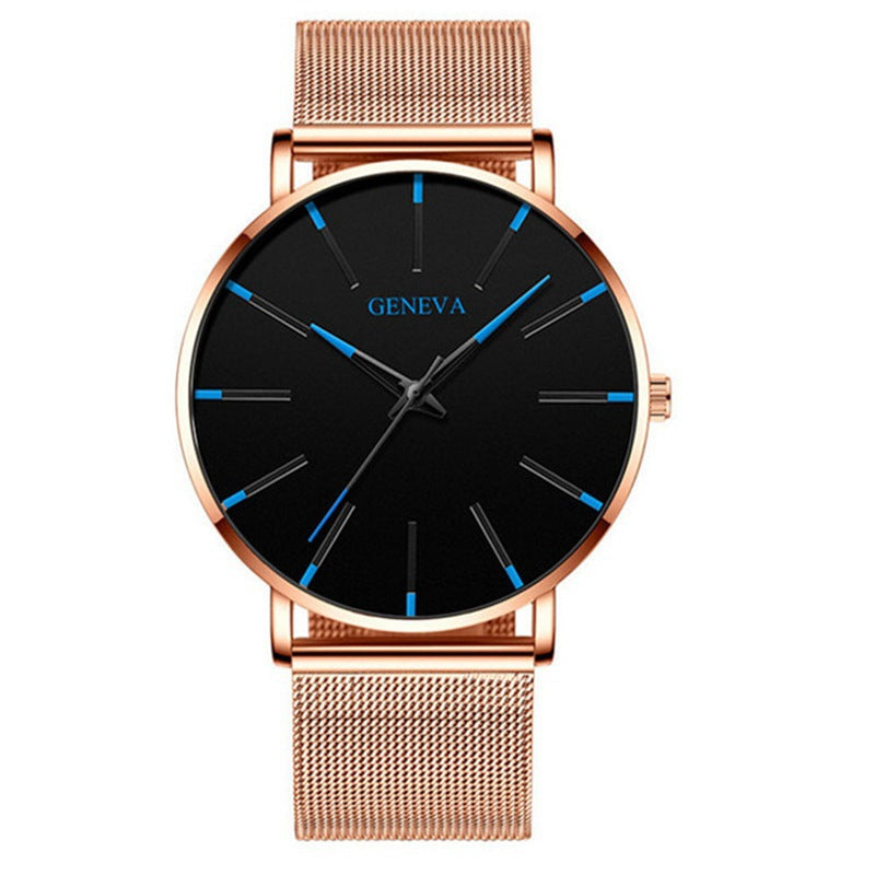 Stainless Steel Mesh Band Business Quartz Watch