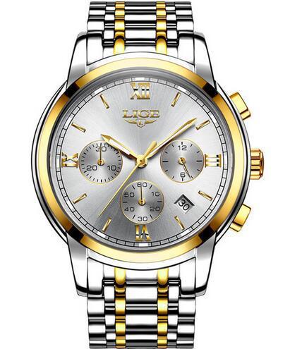 Watch Men's Quartz Watch Stainless Steel Band Men's Watch