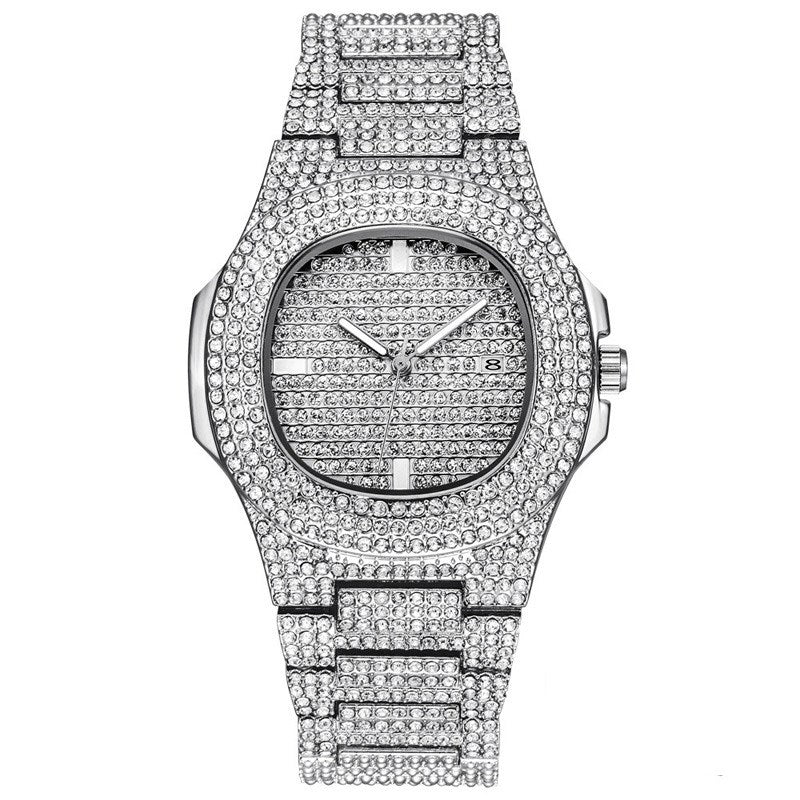 Dropshipping ICE-Out Bling Diamond Luxury Watch Men Gold Hi