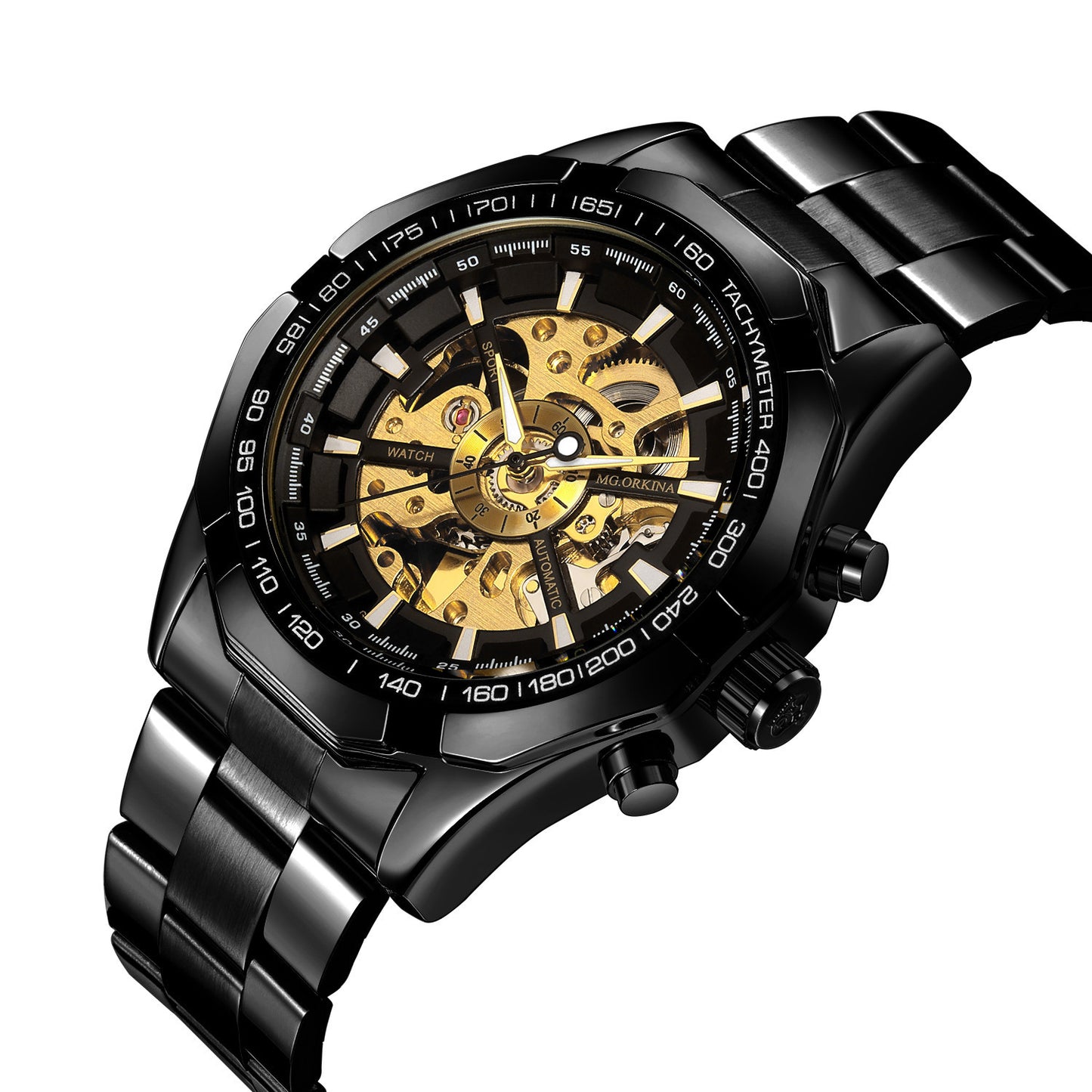Full Hollow Mens Automatic Mechanical Watch Male Automatic Mechanical Watch Steel Band