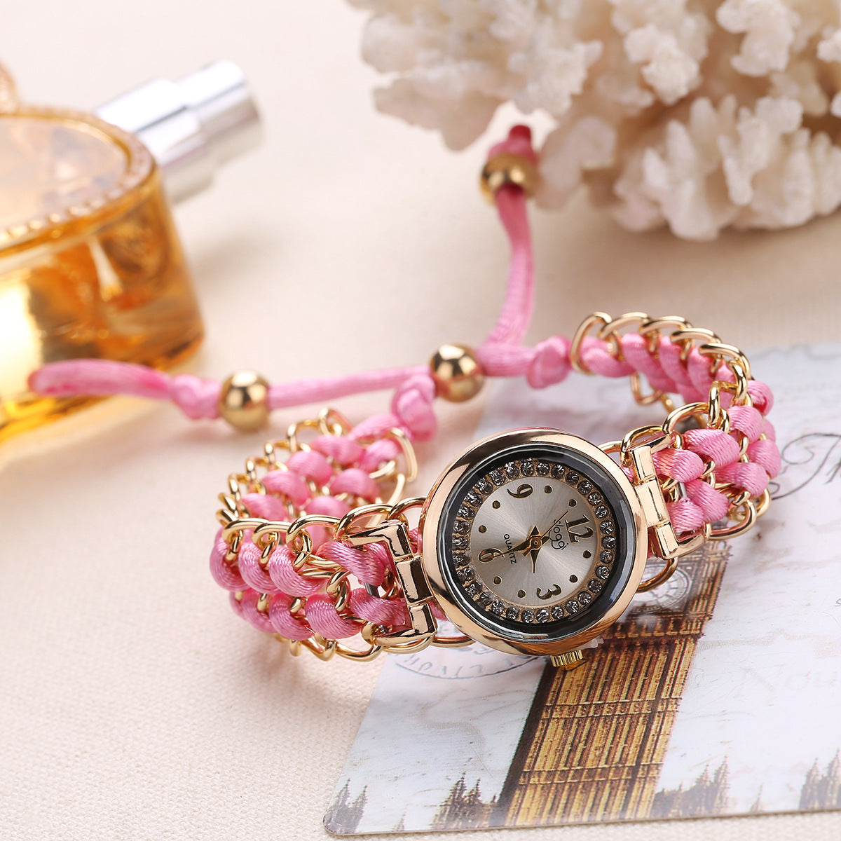 Fashion Leisure High Quality Woman Watch Women Knitting Rope Chain