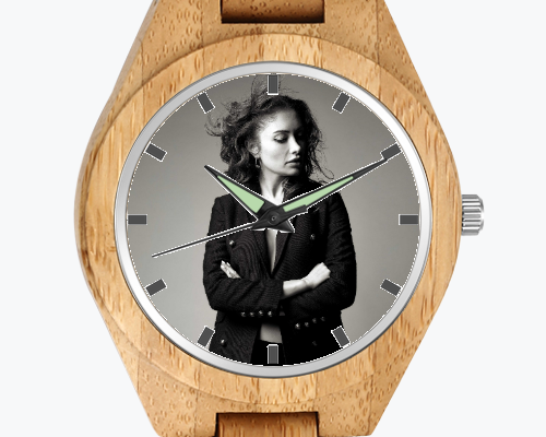 Men's Engraved Wooden Watch