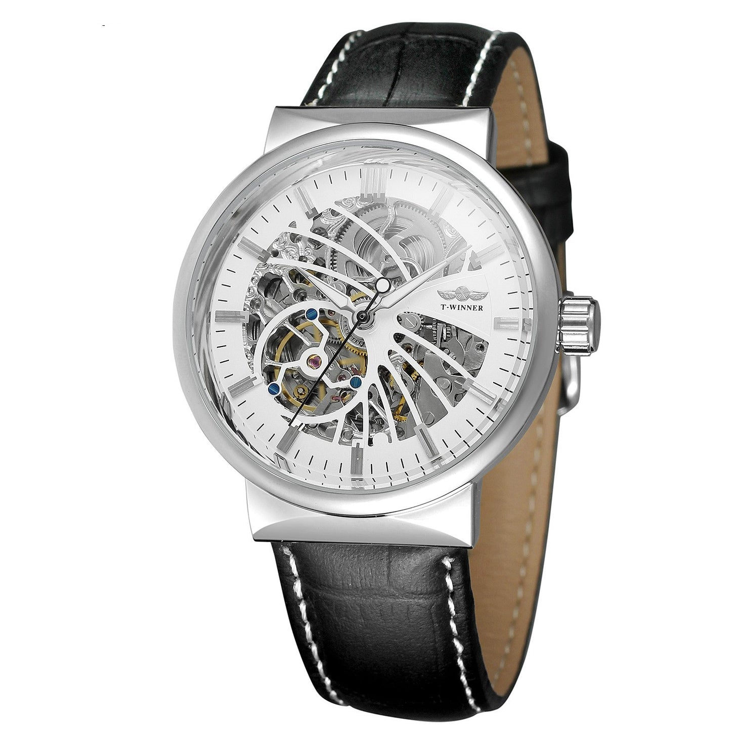 Fully hollow men's automatic mechanical watch