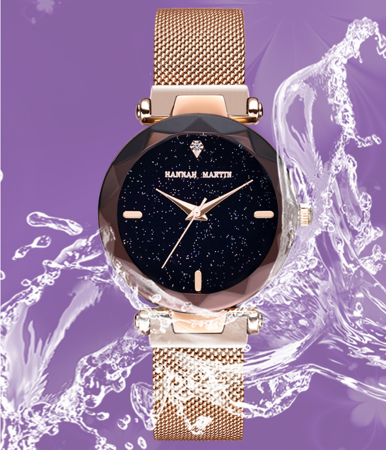Starry female watch magnet watch