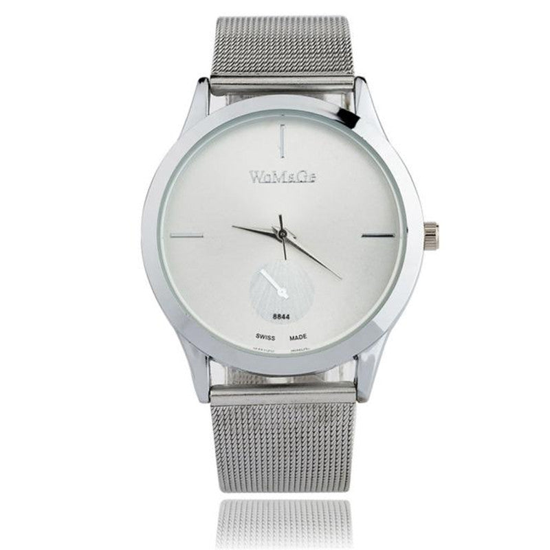 Fashion Alloy Belt Mesh Watch Unisex women's watches