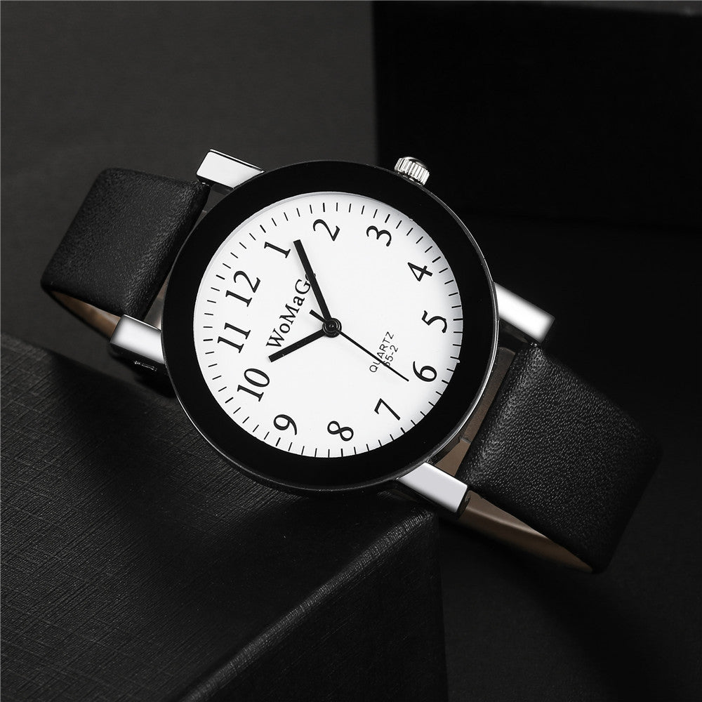 Large Dial Male And Female Student Watch Fashion Simple College Style Digital Face