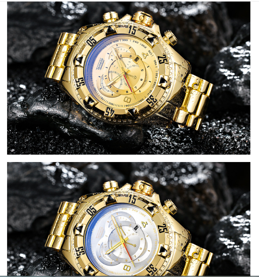 Explosion models watch men's fake three-eye luminous large