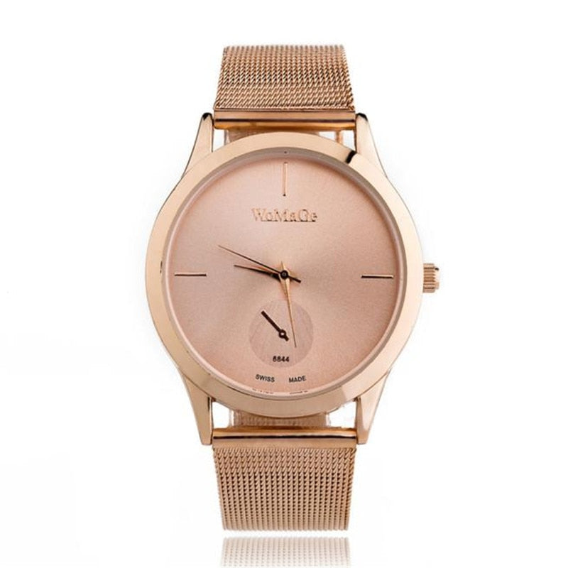 Fashion Alloy Belt Mesh Watch Unisex women's watches