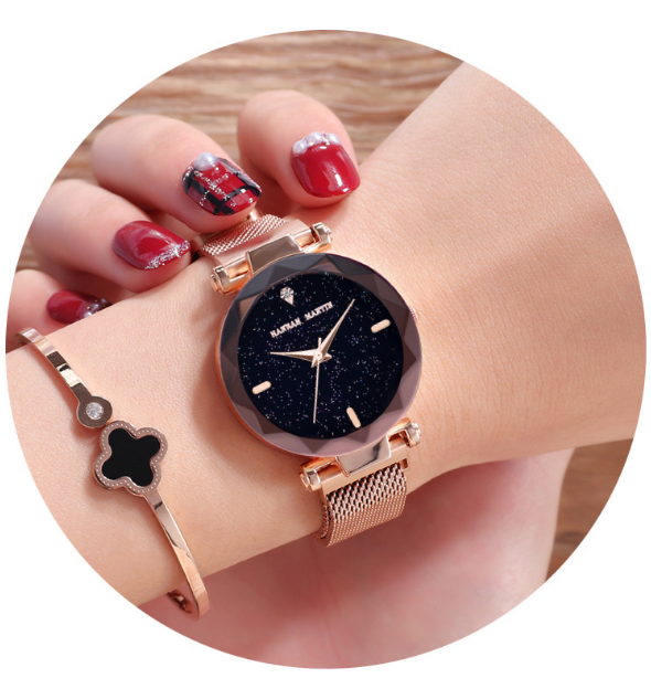 Starry female watch magnet watch