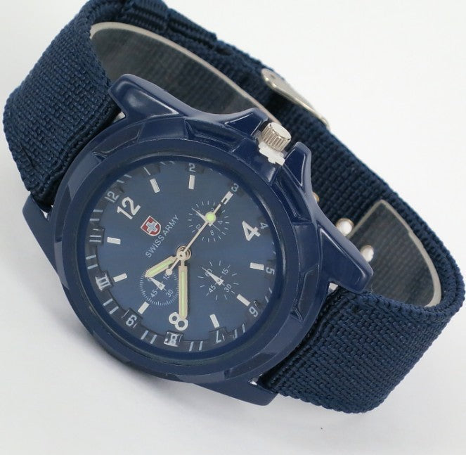 Gemius ARMY watches foreign trade hot woven canvas strap nylon quartz watch military table water and land men's watch