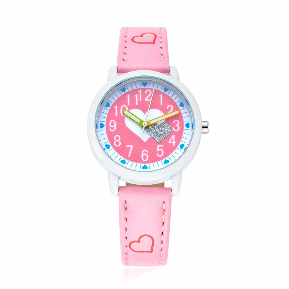 Cartoon love dial casual fashion children's watch