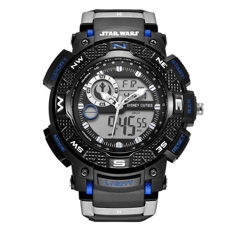 Dual Display Waterproof Luminous Sports Men's Watch