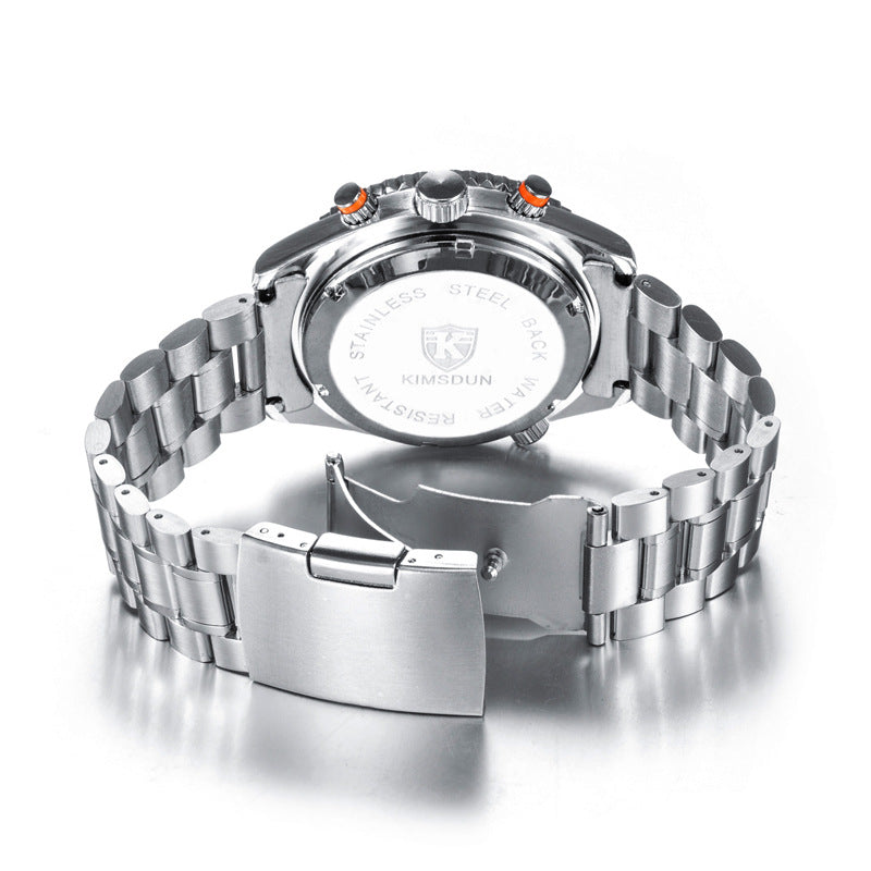 Fashion Stainless Steel Quartz Watch With Calendar