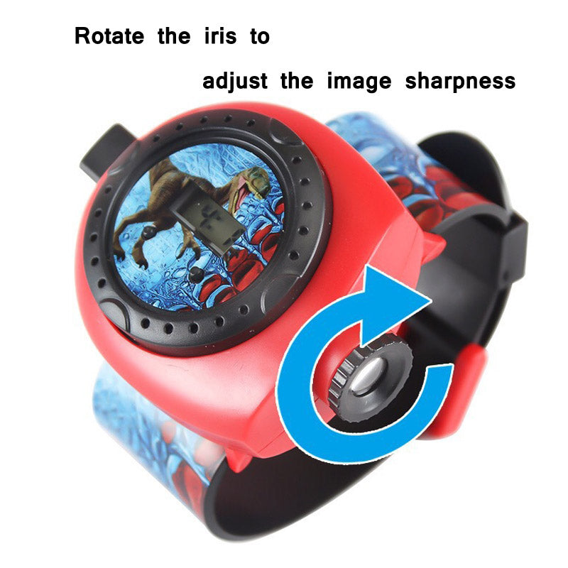 Cartoon Electronic Watch 3D Dinosaur 24 Picture Projection Watch