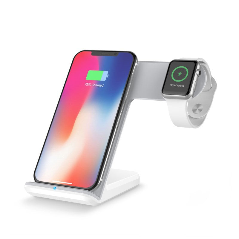 Mobile phone watch two in one wireless charger