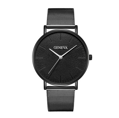 Mesh belt watch Men's fashion popular simple watch ultra-thin style Mesh belt watch