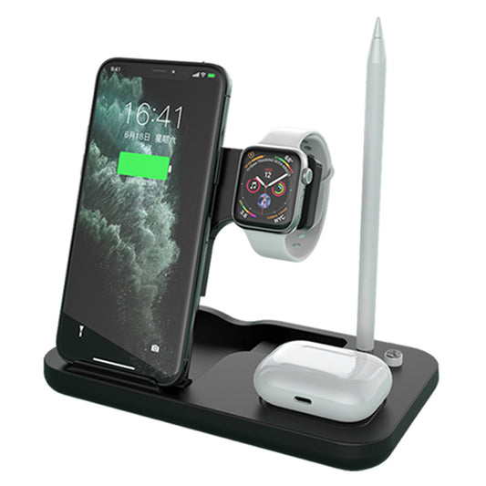 Mobile phone holder watch headset wireless charger
