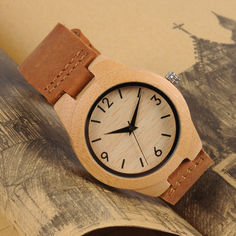 Bamboo Watch Leather Belt