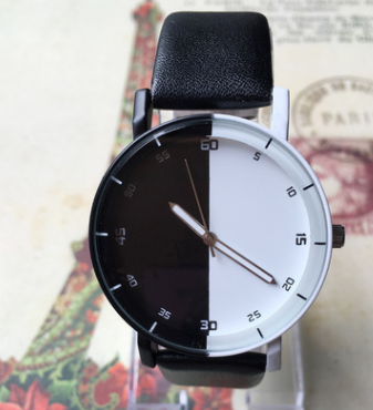 Black and white mosaic Harajuku creative watch