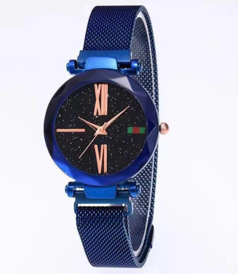 Luxury Women Watches Mesh Ladies Clock Magnet