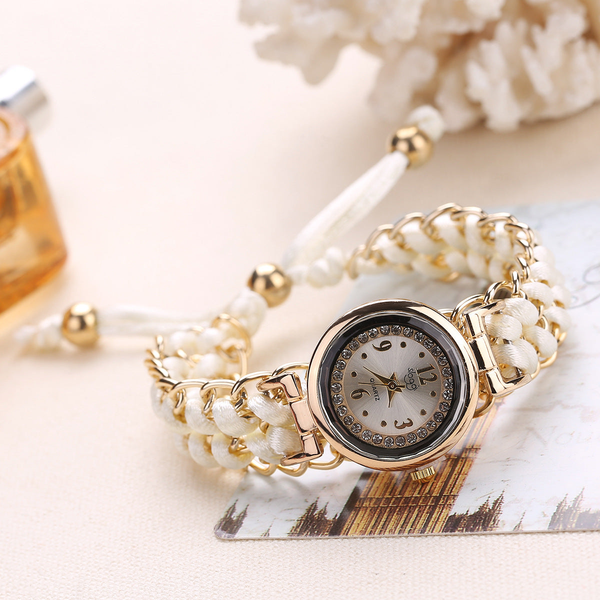 Fashion Leisure High Quality Woman Watch Women Knitting Rope Chain