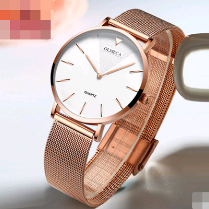 Simple fashion ladies watch waterproof mesh with quartz watch