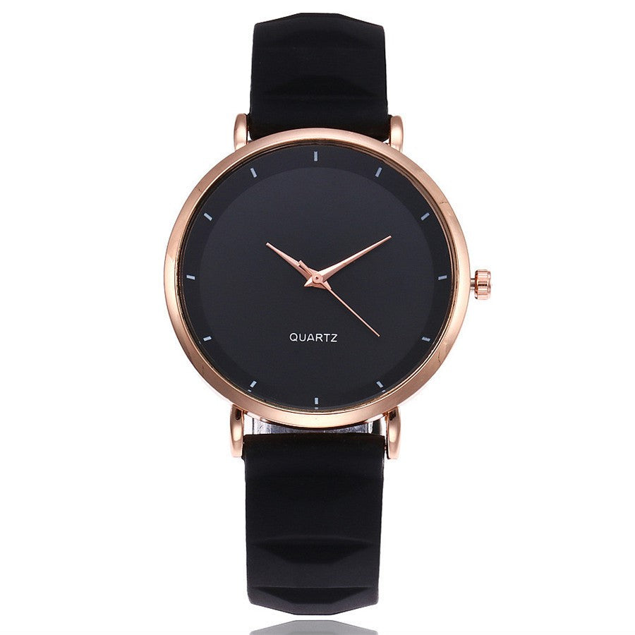Silicone watch fashion ultra-thin three-pin simple student