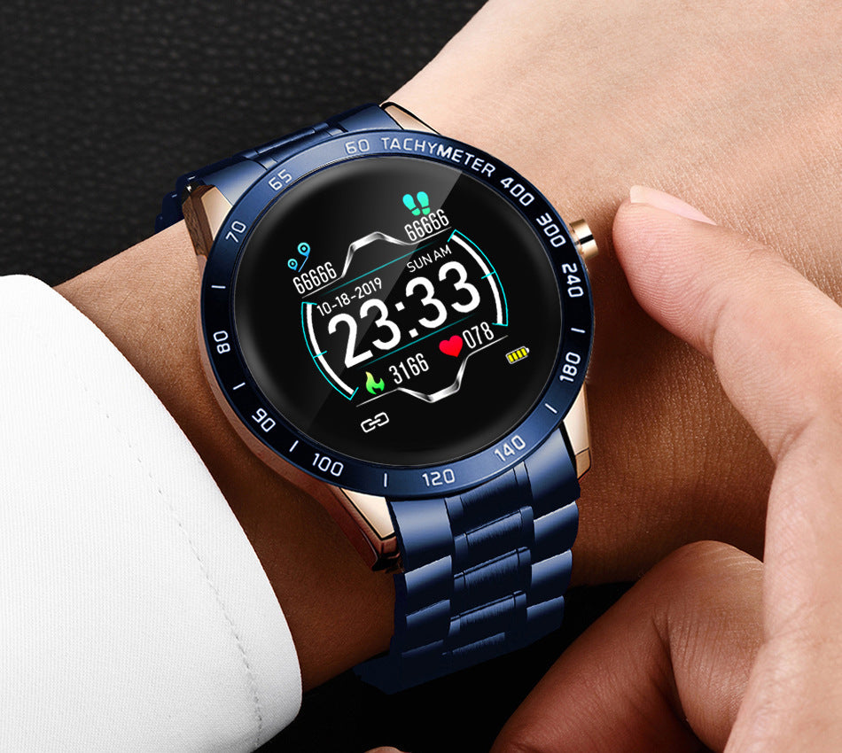 New smart watch men's LED screen heart rate detector