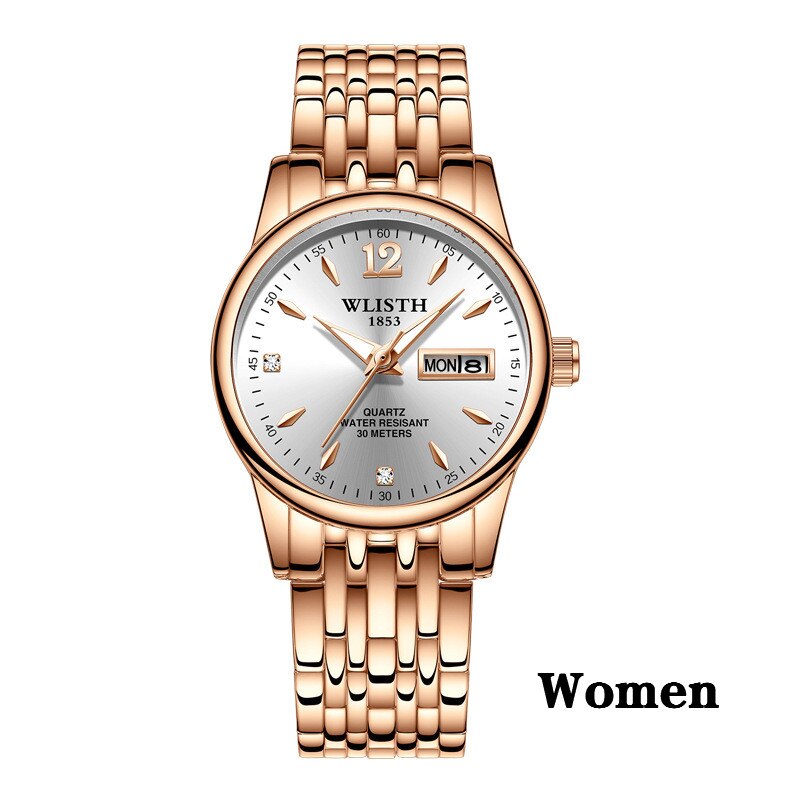 Women Dress Watch Rose Gold Stainless Steel