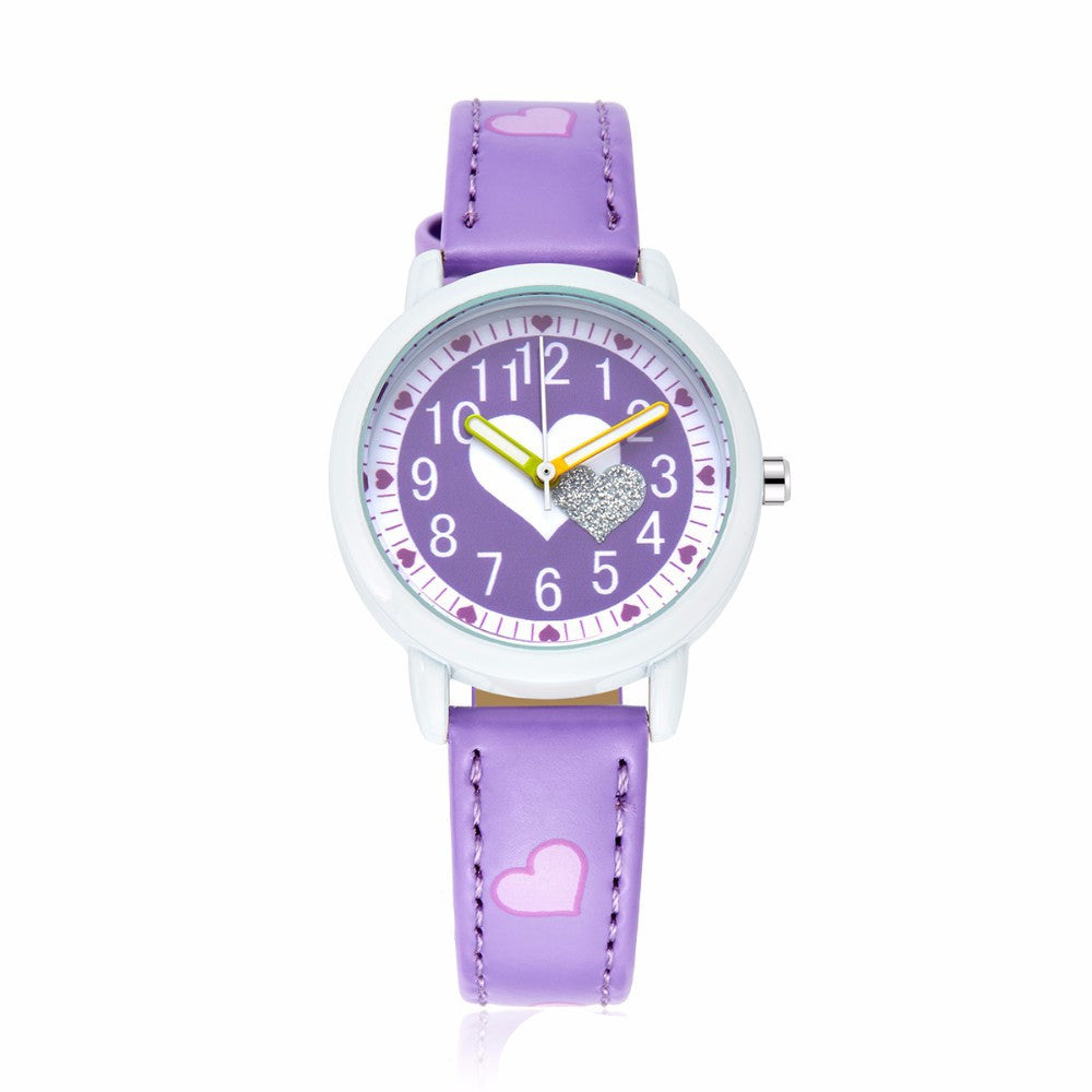 Cartoon love dial casual fashion children's watch