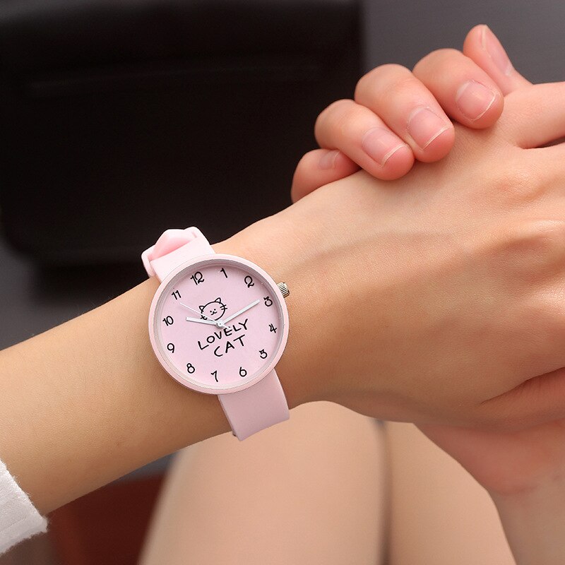 Cartoon Kids Quartz Watch Silicone Candy Color