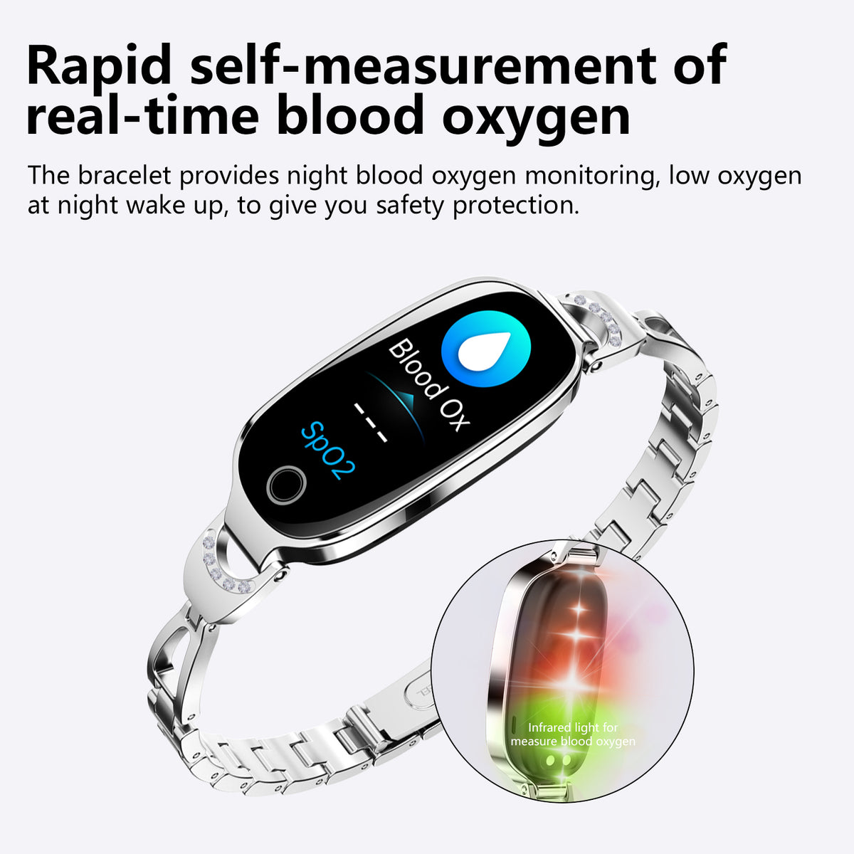 Gold Smartwatch For Women Compatible Blood Pressure