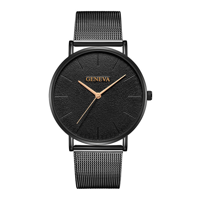 Mesh belt alloy ultra-thin quartz watch