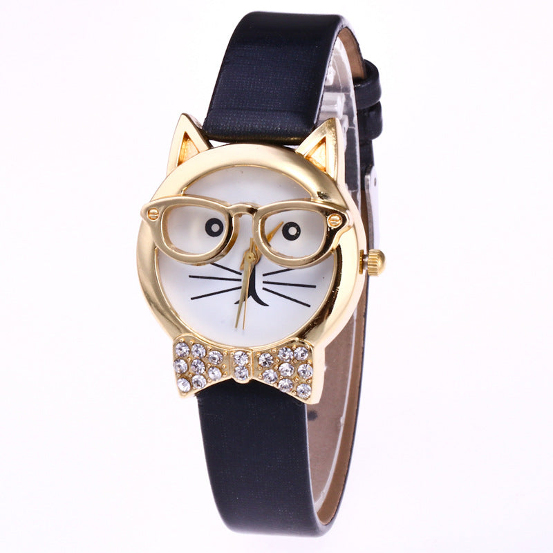 Light board mechanical cat glasses watch