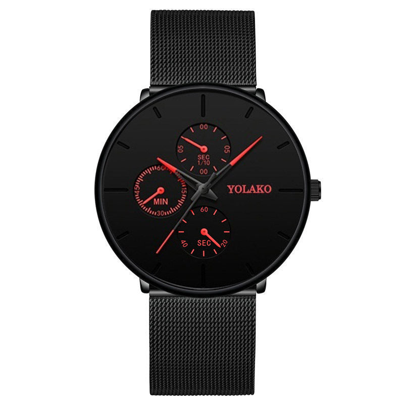 Temperament ultra-thin mesh belt men's watch