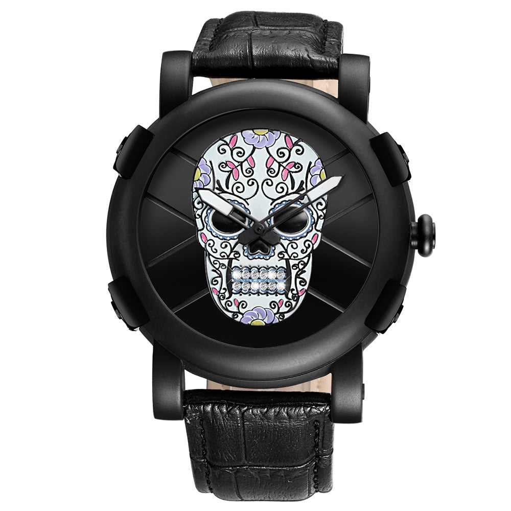 SKONE Pirate Skeleton Skull Quartz Men Watches Luxury