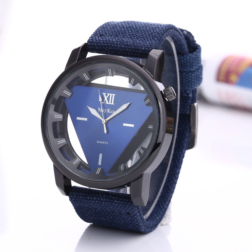 Factory direct fashion quartz watch men's canvas belt