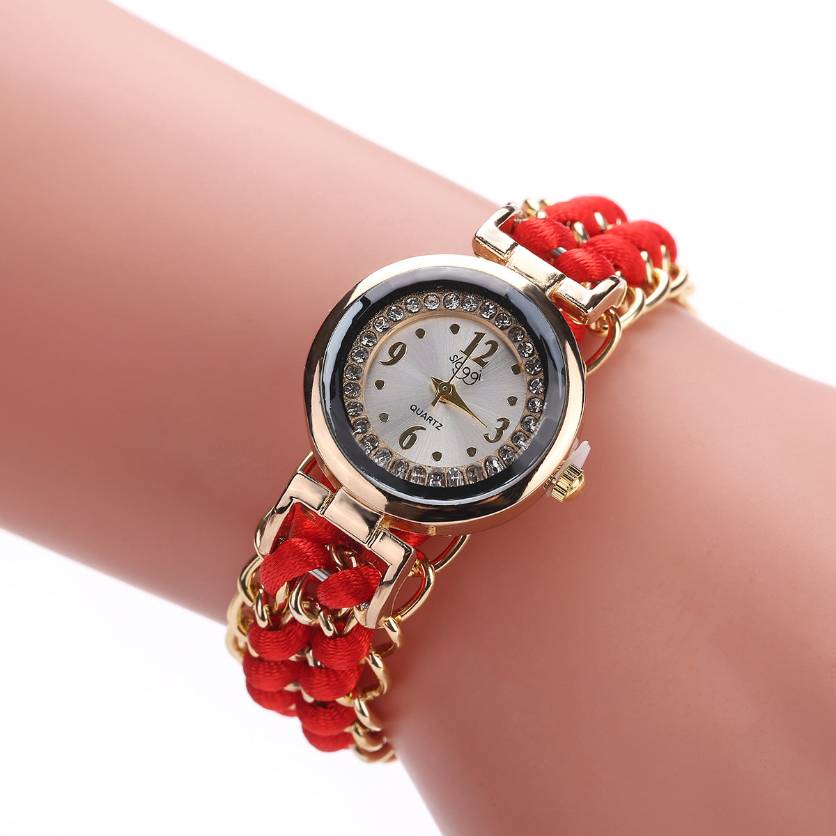 Fashion Leisure High Quality Woman Watch Women Knitting Rope Chain