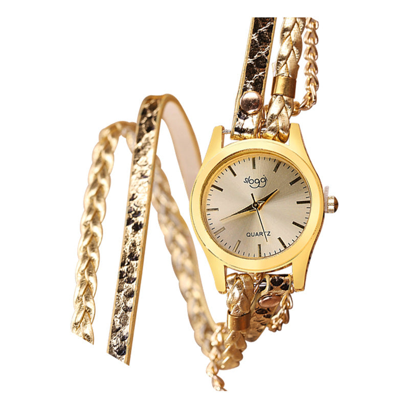 Ladies winding bracelet watch